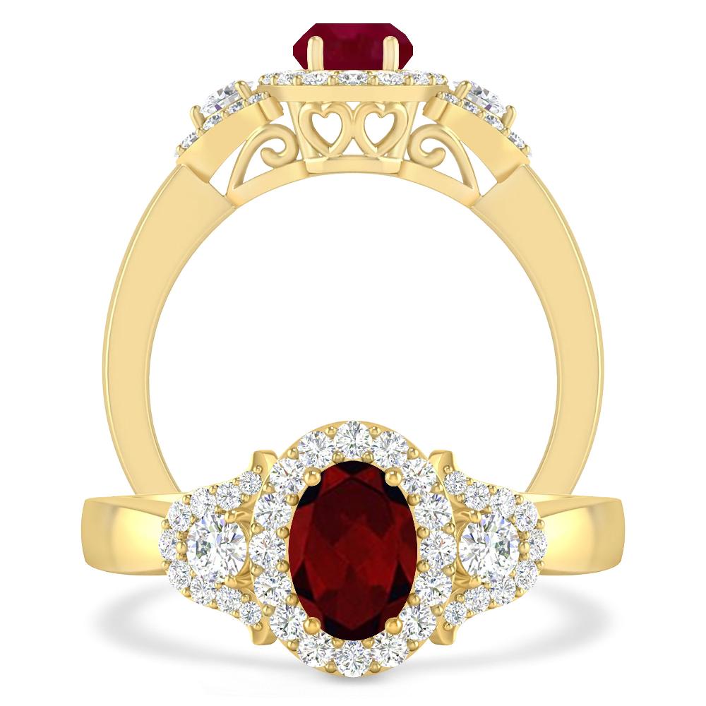 Yellow Gold - Garnet