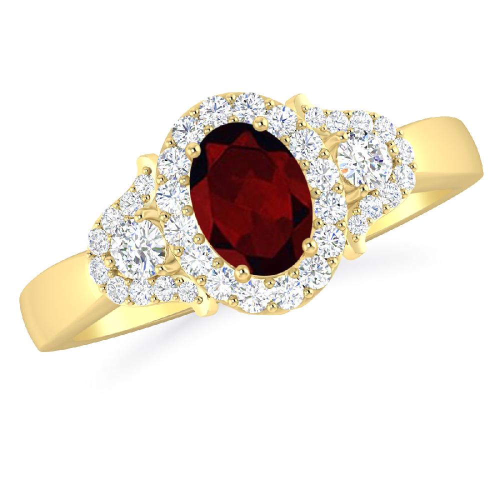 Yellow Gold - Garnet