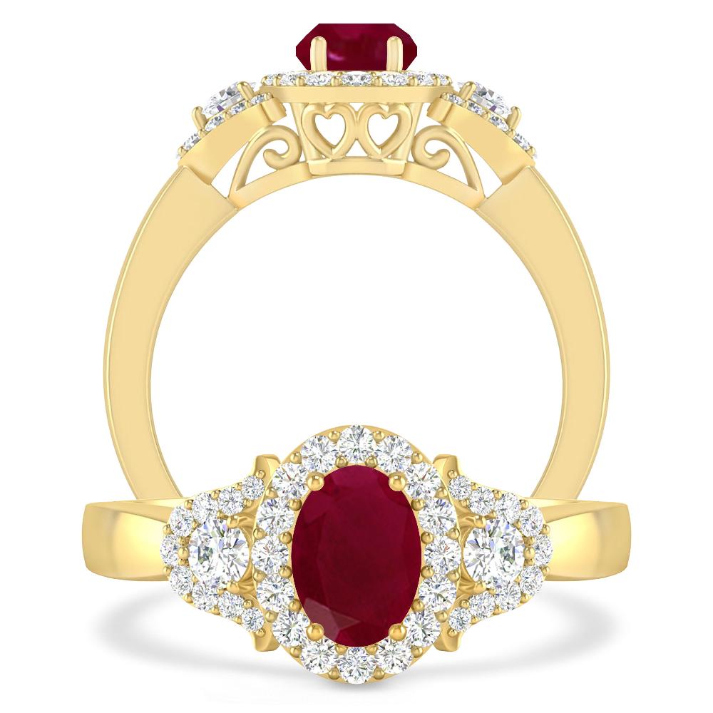 Yellow Gold - Ruby