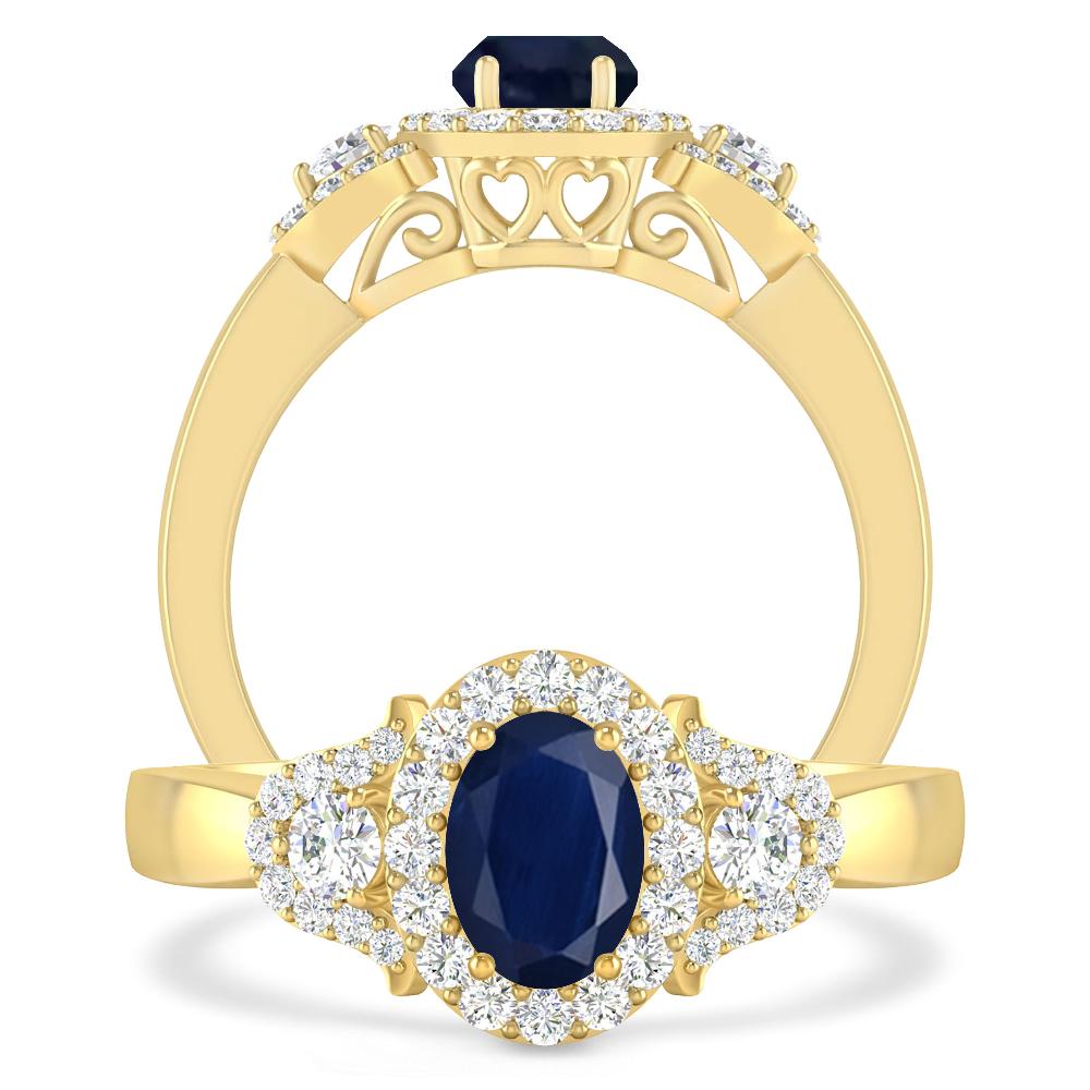 Yellow Gold - Sapphire