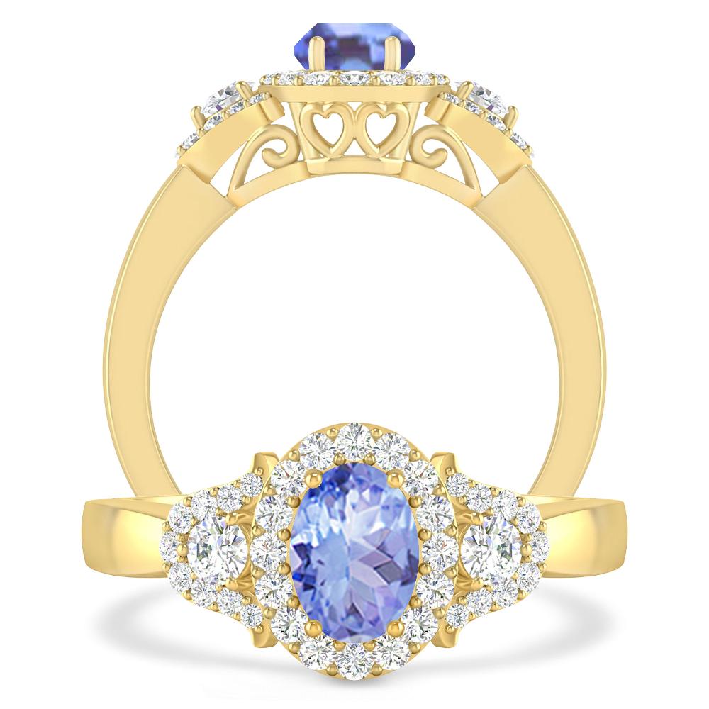 Yellow Gold - Tanzanite