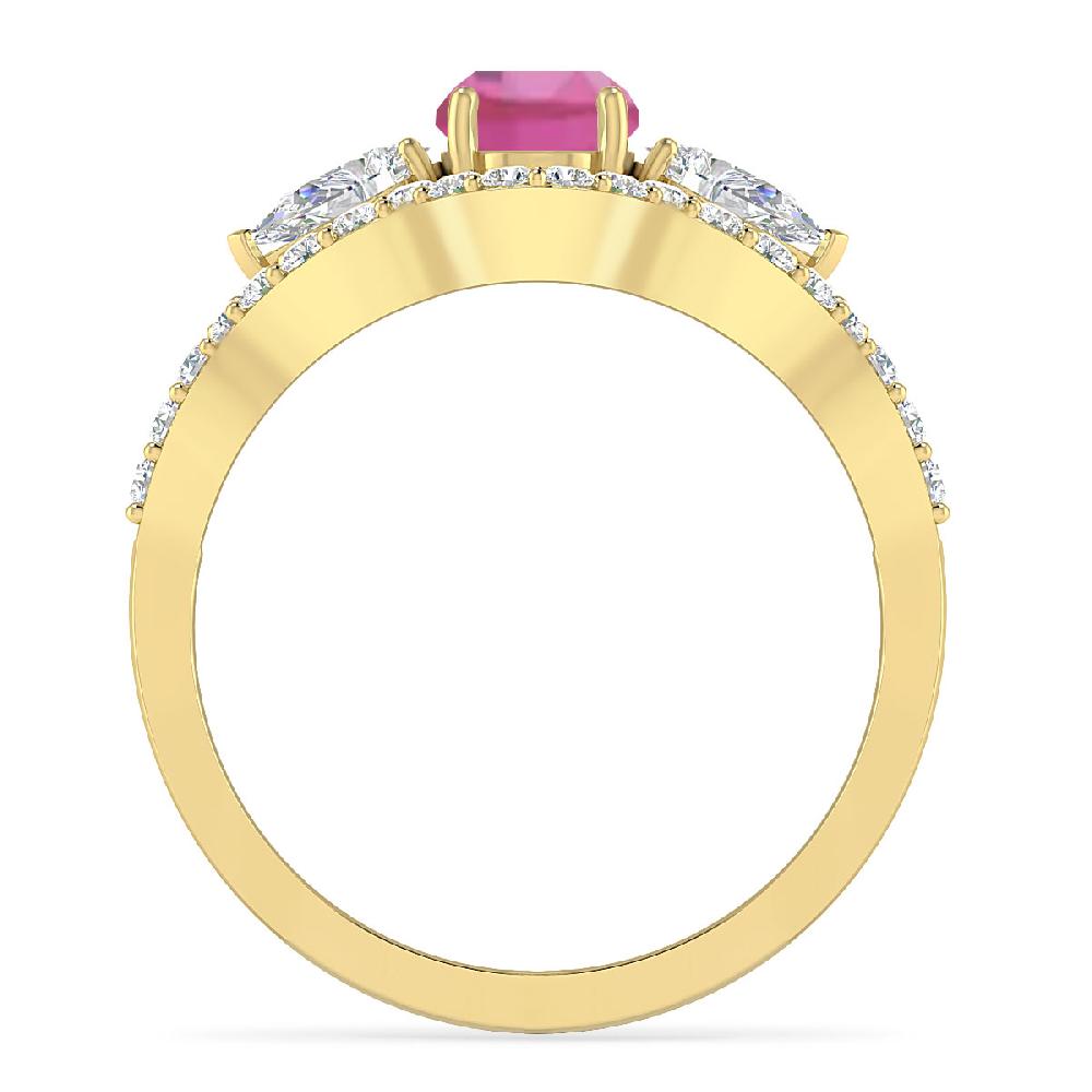 Yellow Gold - Pink Tourmaline