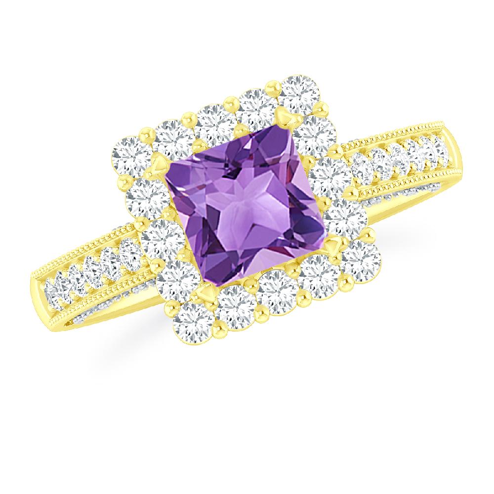 Yellow Gold - Amethyst