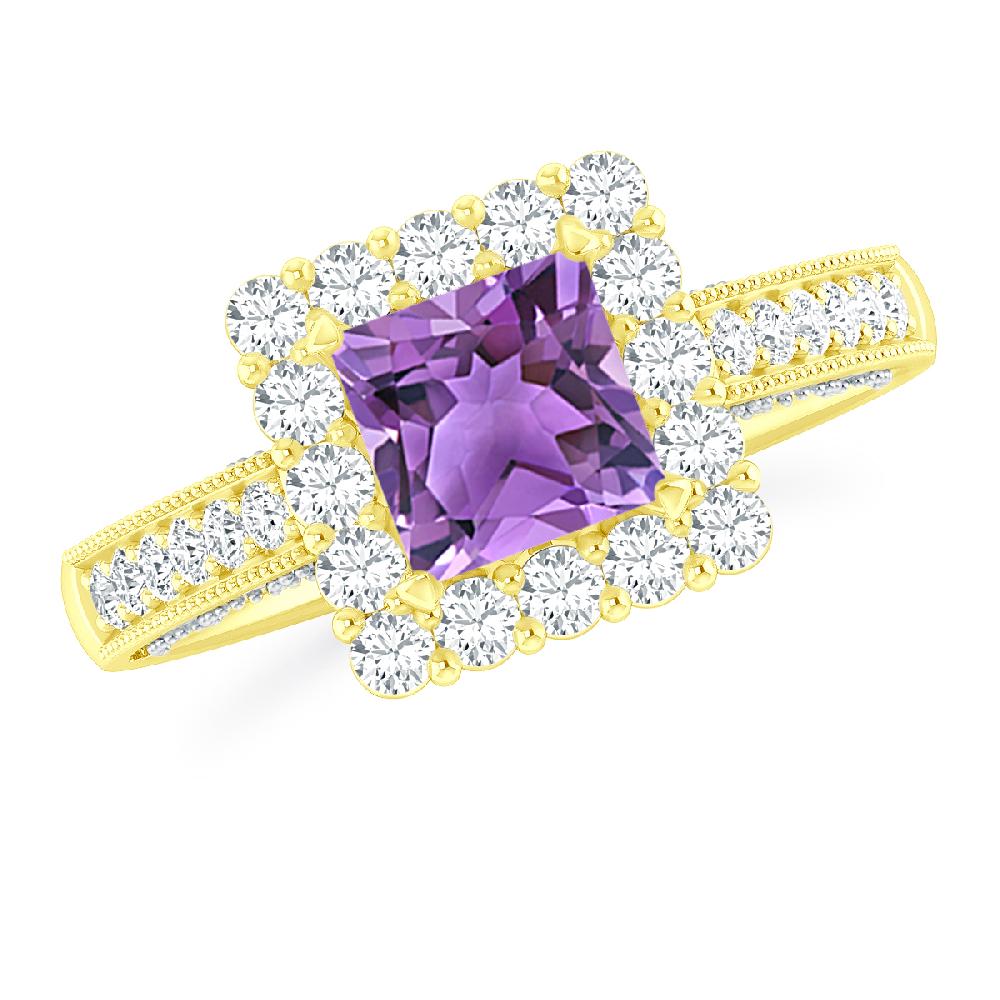 Yellow Gold - Amethyst