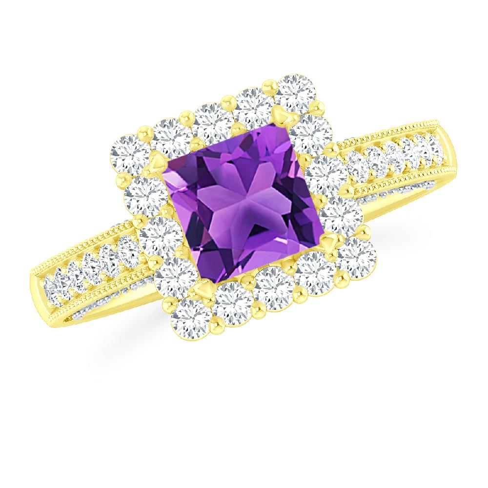 Yellow Gold - Amethyst