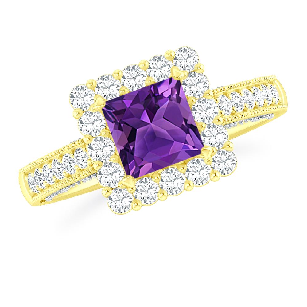 Yellow Gold - Amethyst