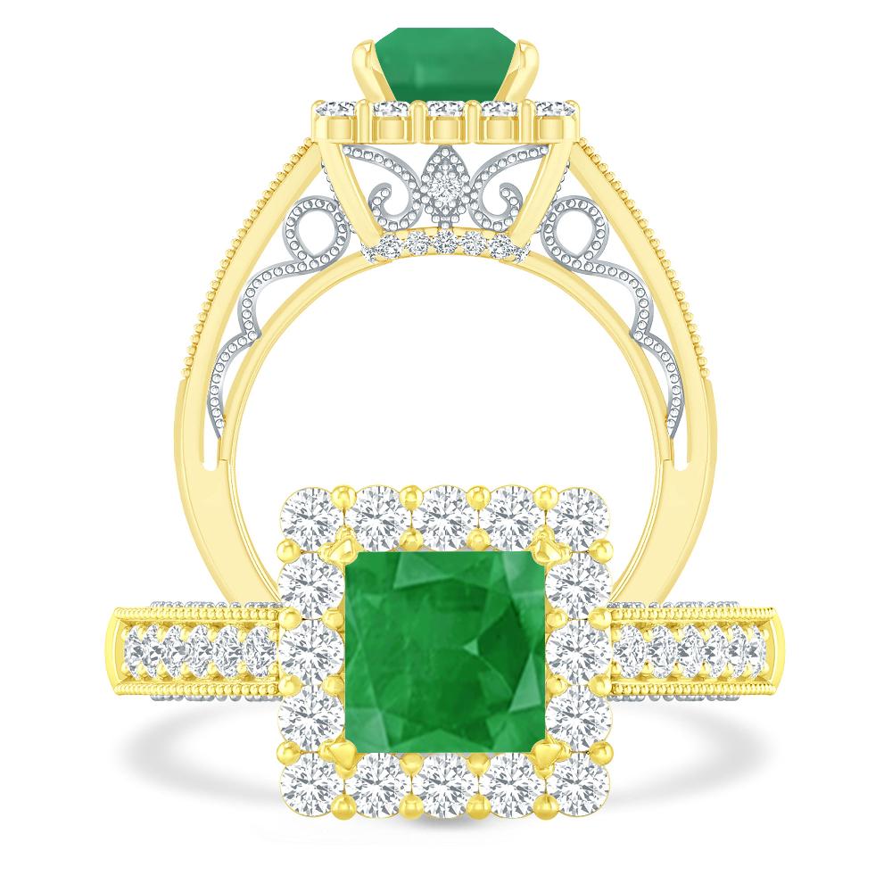 Yellow Gold - Emerald