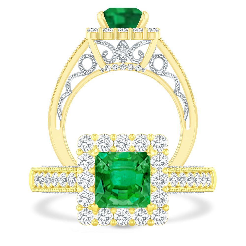 Yellow Gold - Emerald