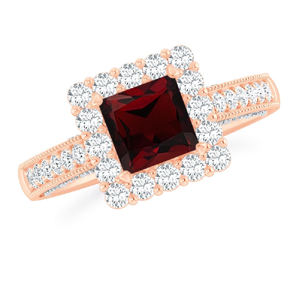 Rose Gold - Garnet