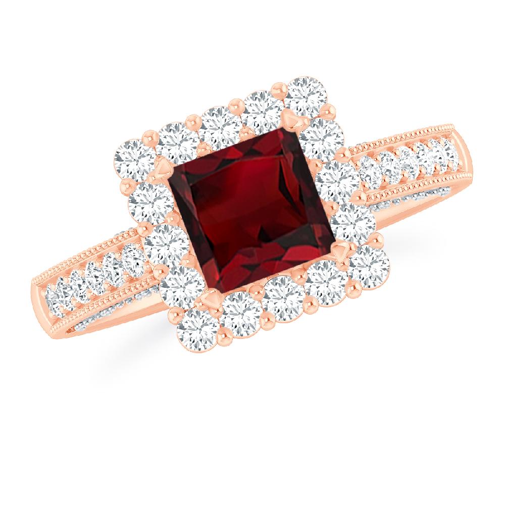 Rose Gold - Garnet