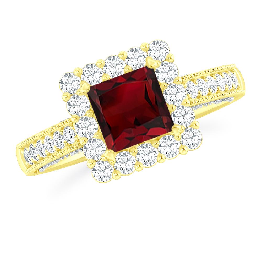 Yellow Gold - Garnet