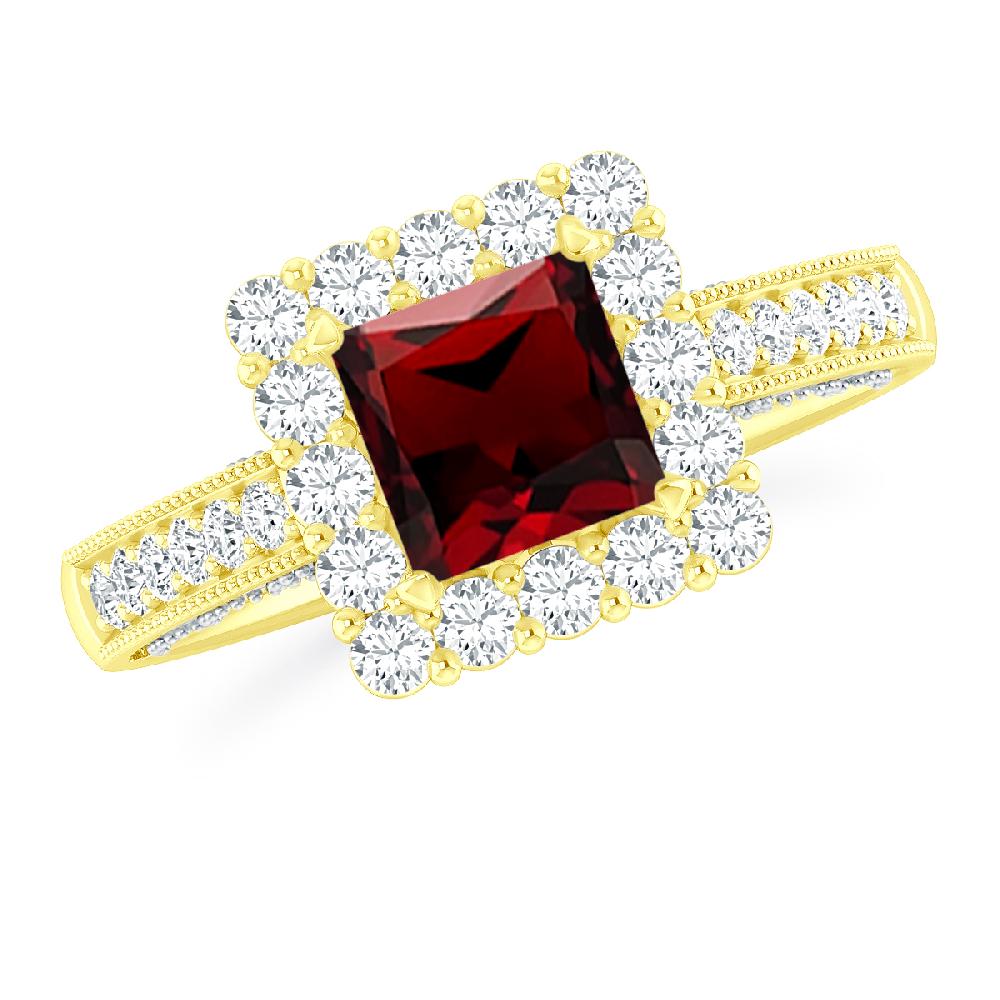 Yellow Gold - Garnet