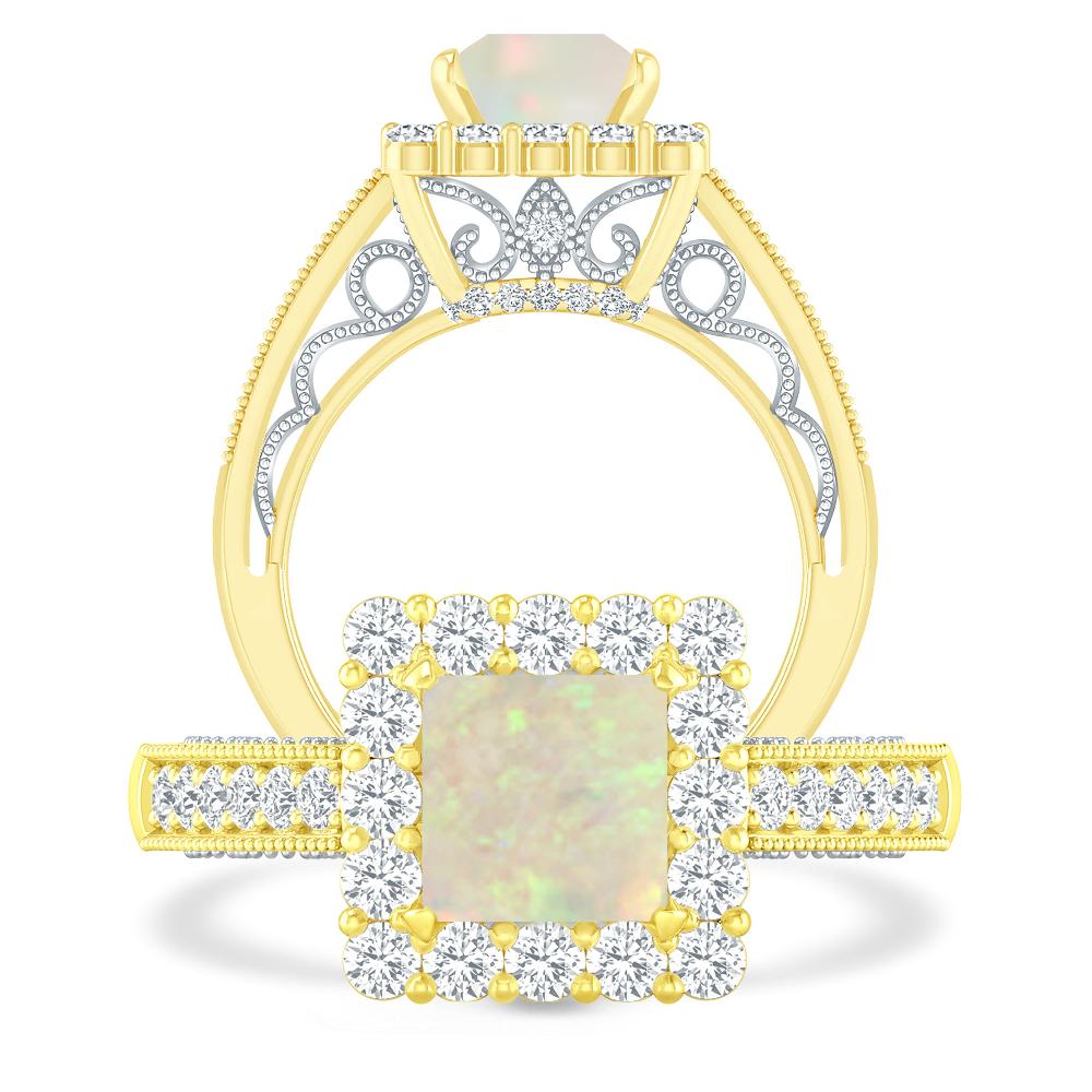 Yellow Gold - Opal