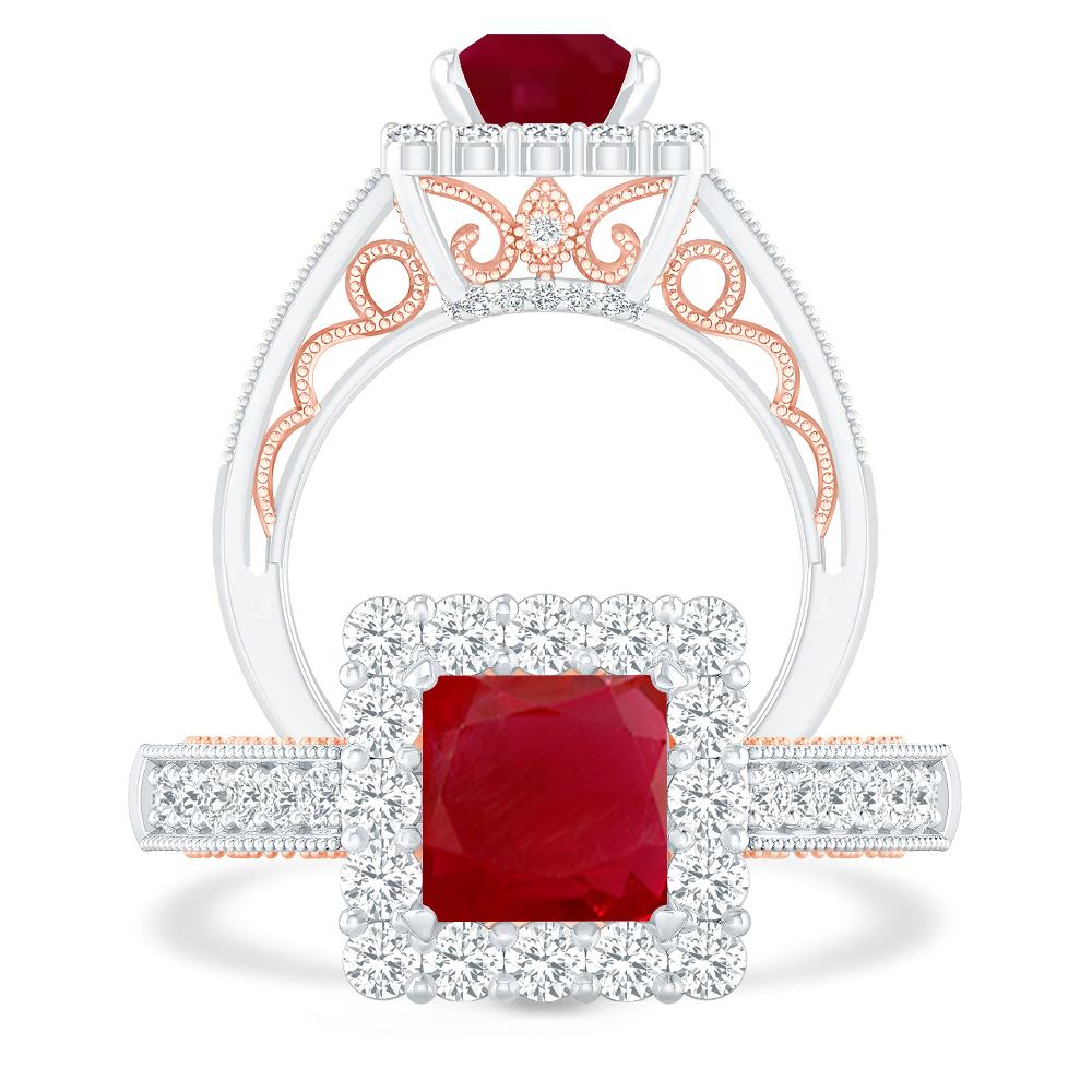 White Gold - Ruby