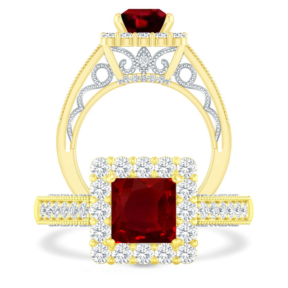 Yellow Gold - Ruby