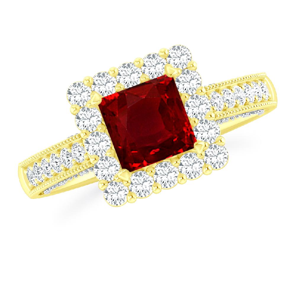 Yellow Gold - Ruby