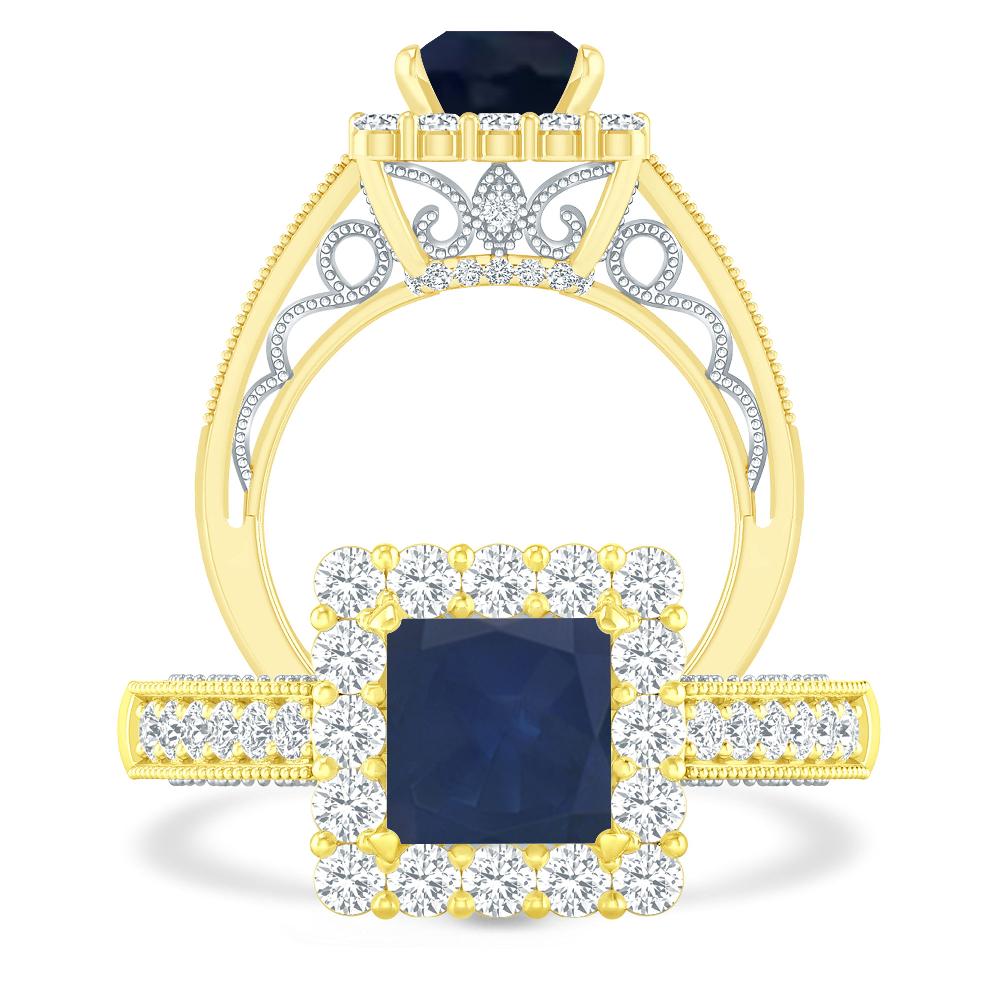 Yellow Gold - Sapphire