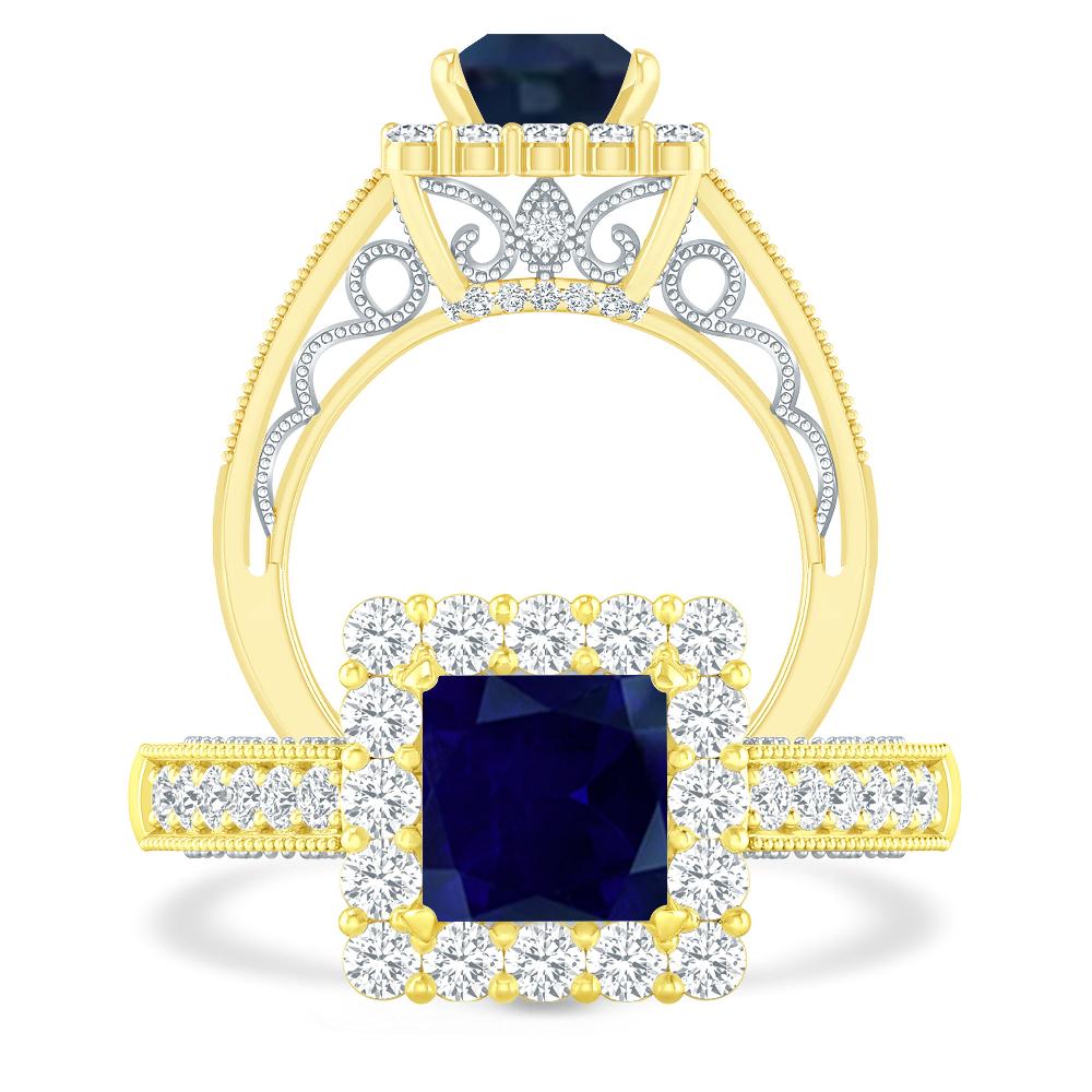 Yellow Gold - Sapphire