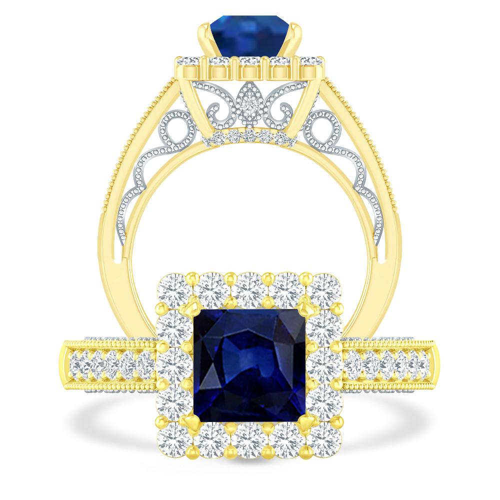 Yellow Gold - Sapphire