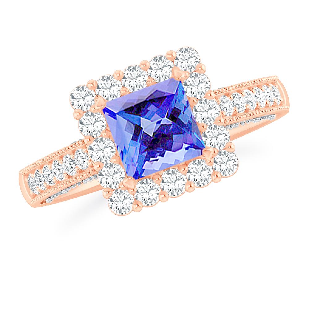 Rose Gold - Tanzanite