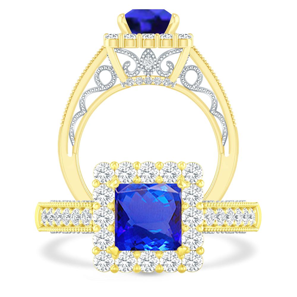 Yellow Gold - Tanzanite