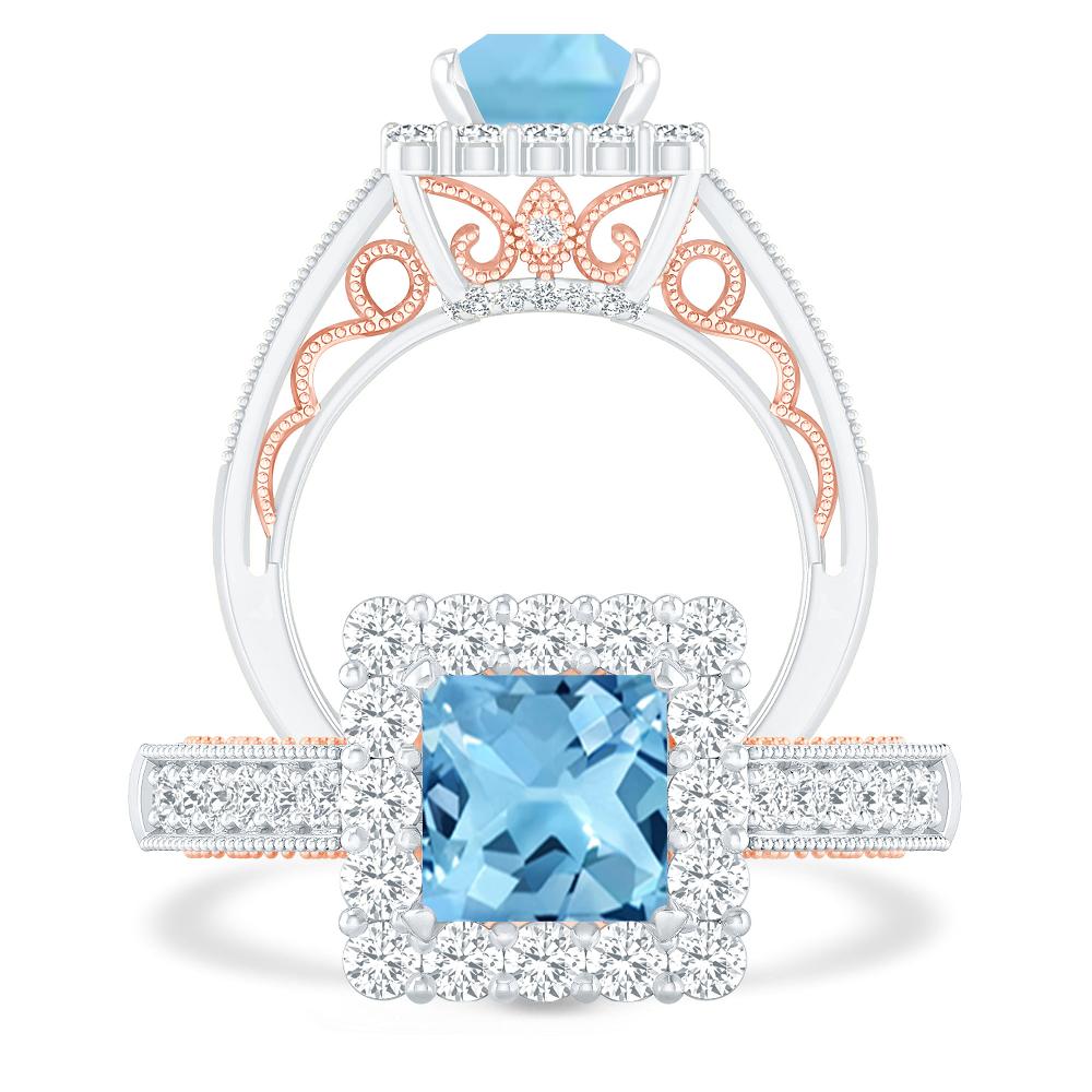 White Gold - Blue Topaz