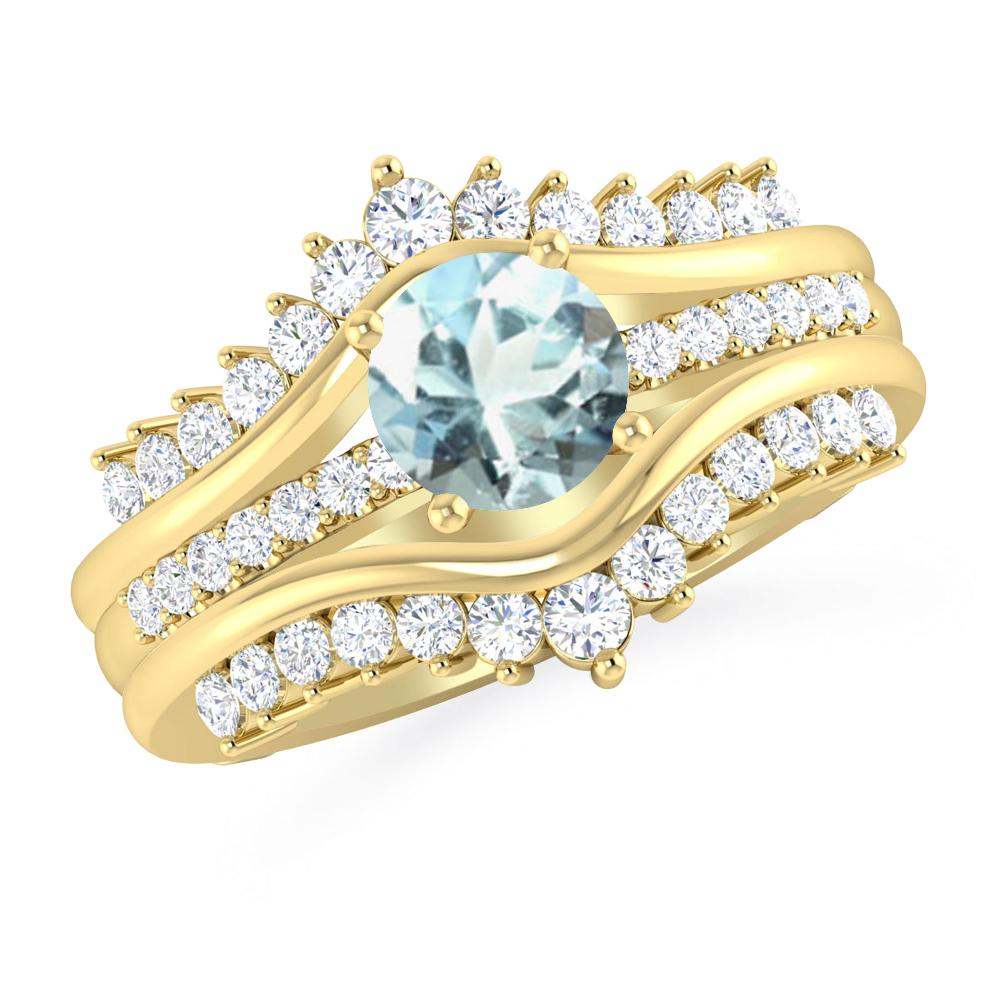 Yellow Gold - Aquamarine