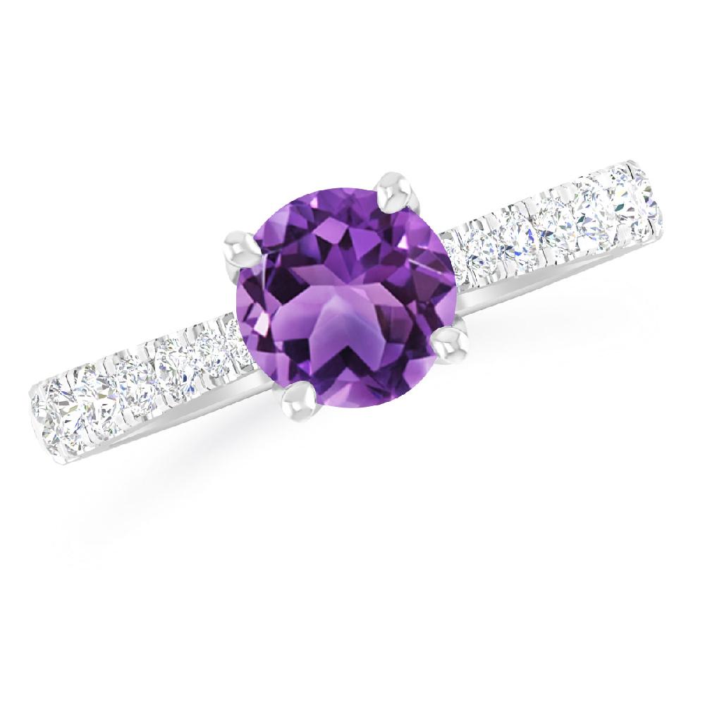 White Gold - Amethyst
