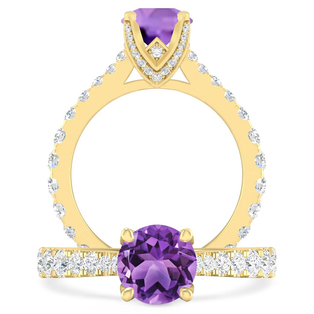 Yellow Gold - Amethyst