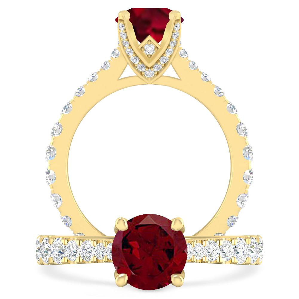 Yellow Gold - Garnet