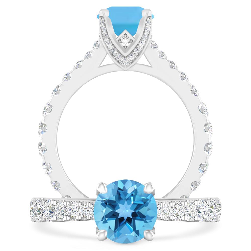 White Gold - Blue Topaz