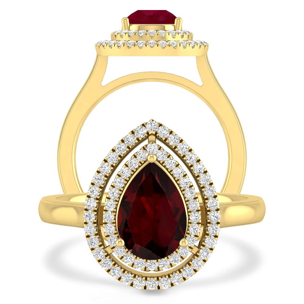 Yellow Gold - Garnet