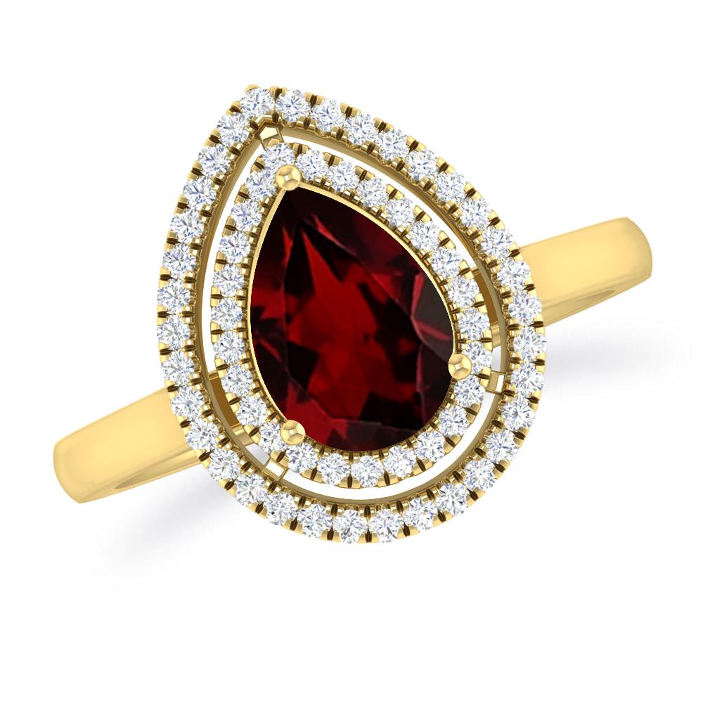 Yellow Gold - Garnet