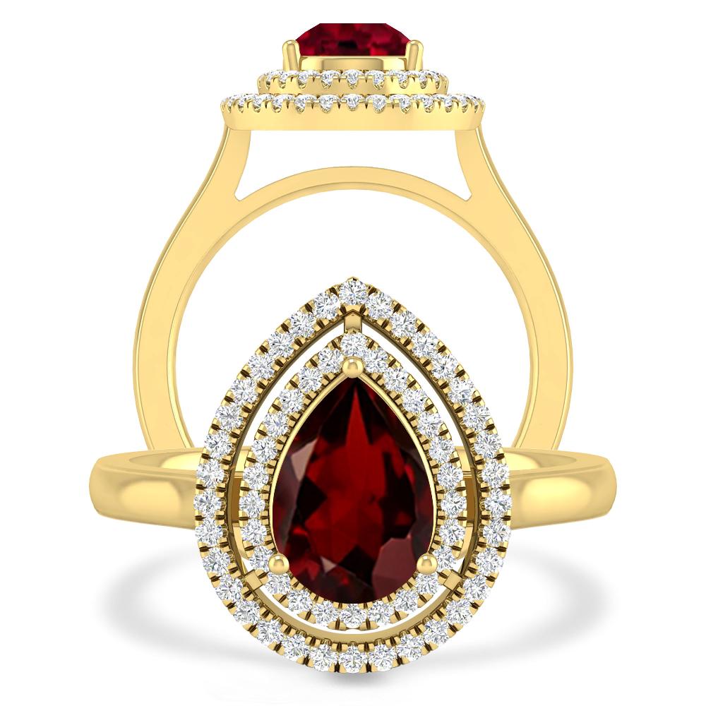 Yellow Gold - Garnet