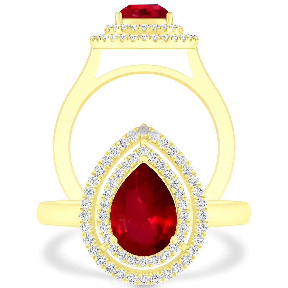 Yellow Gold - Ruby