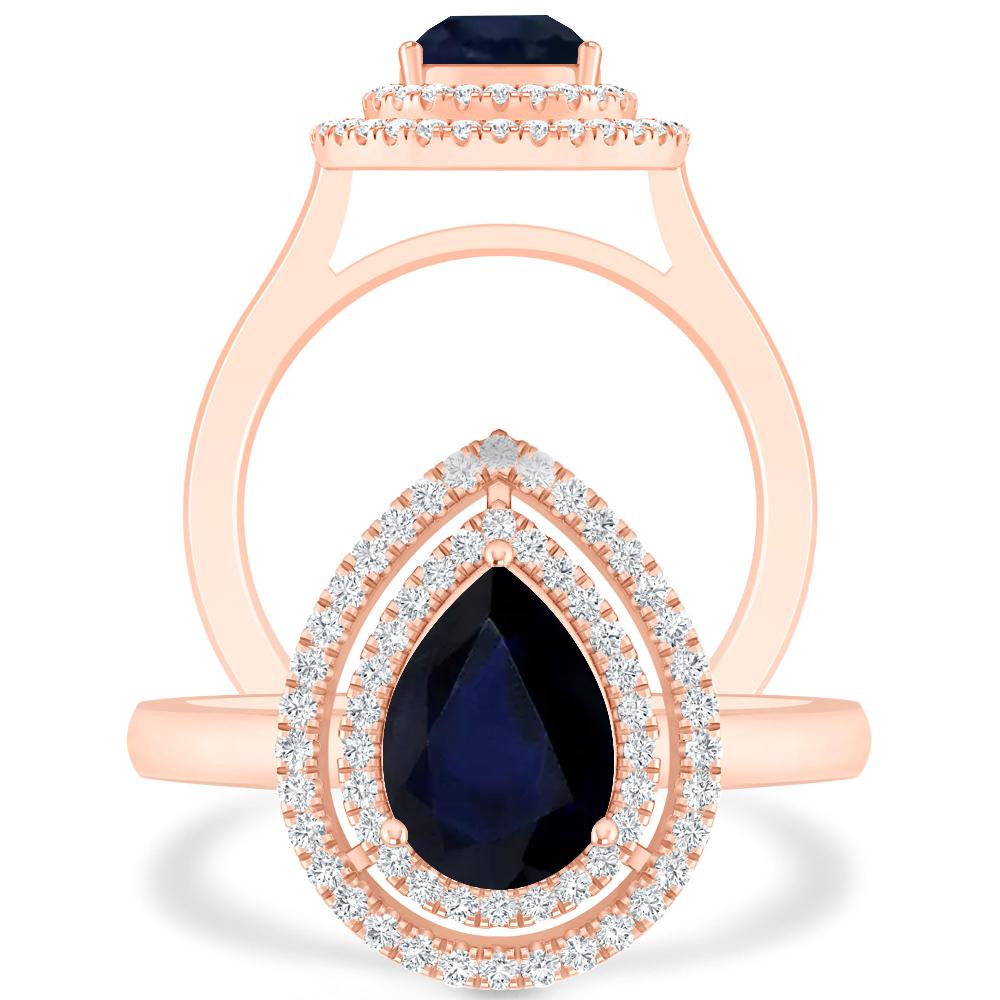 Rose Gold - Sapphire