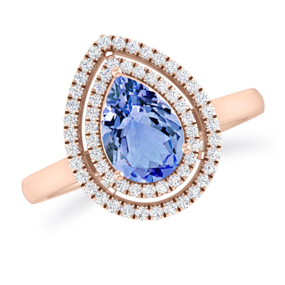 Rose Gold - Tanzanite