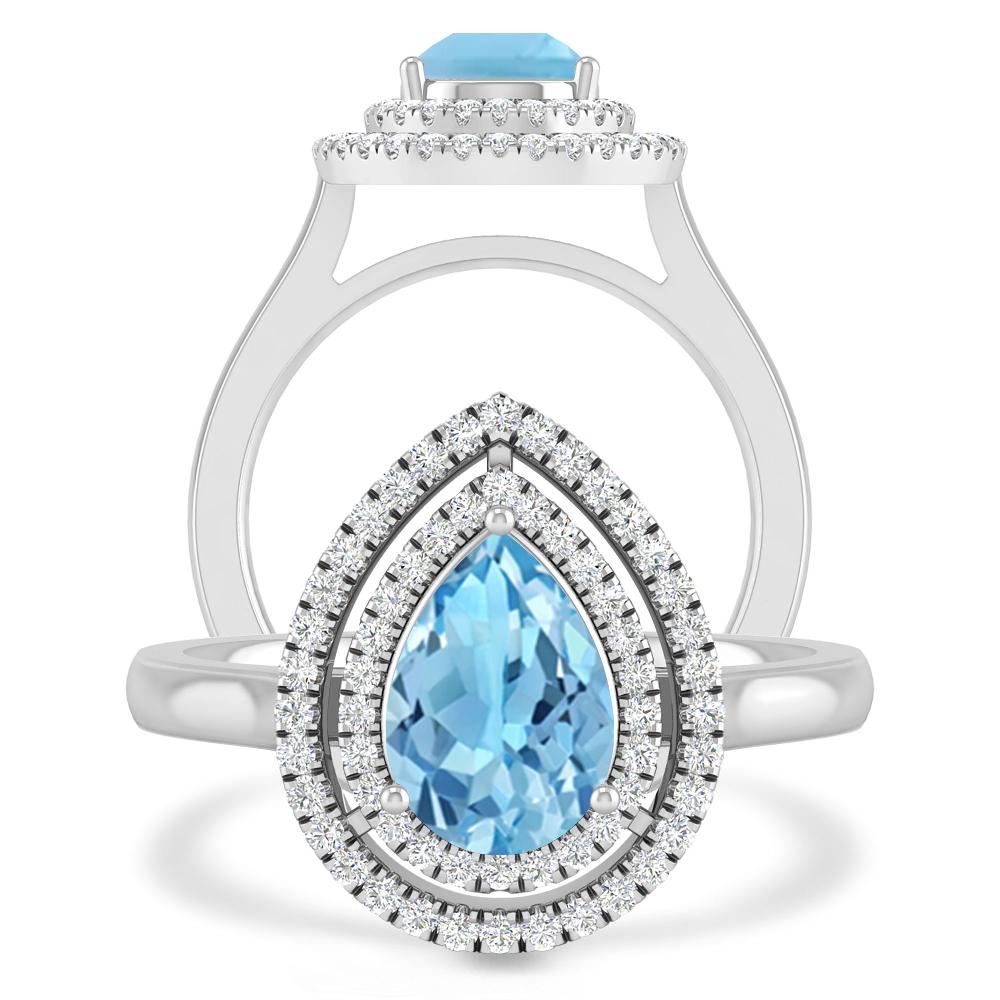 White Gold - Blue Topaz