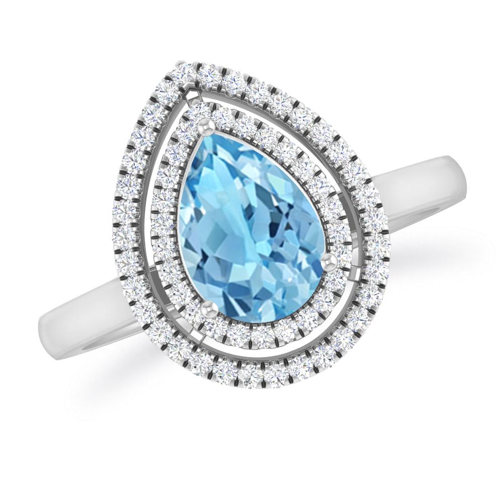 White Gold - Blue Topaz