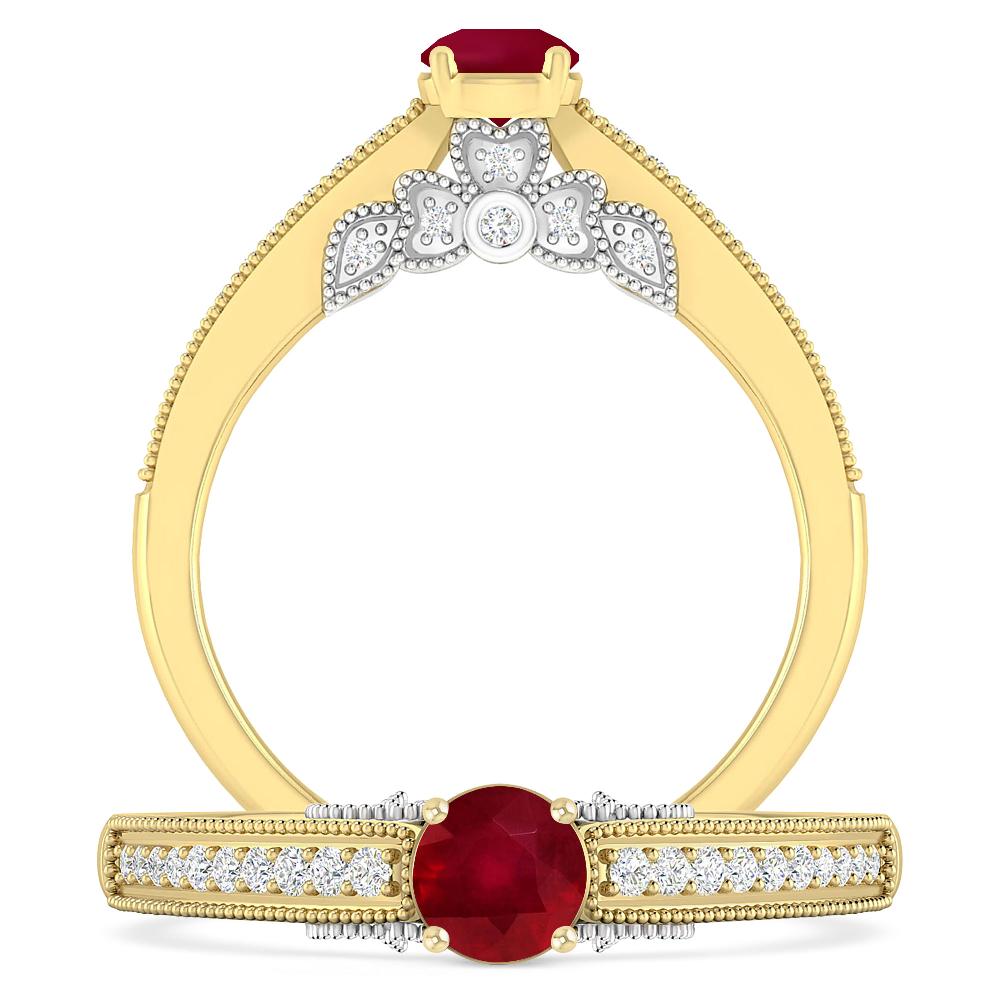 Yellow Gold - Ruby