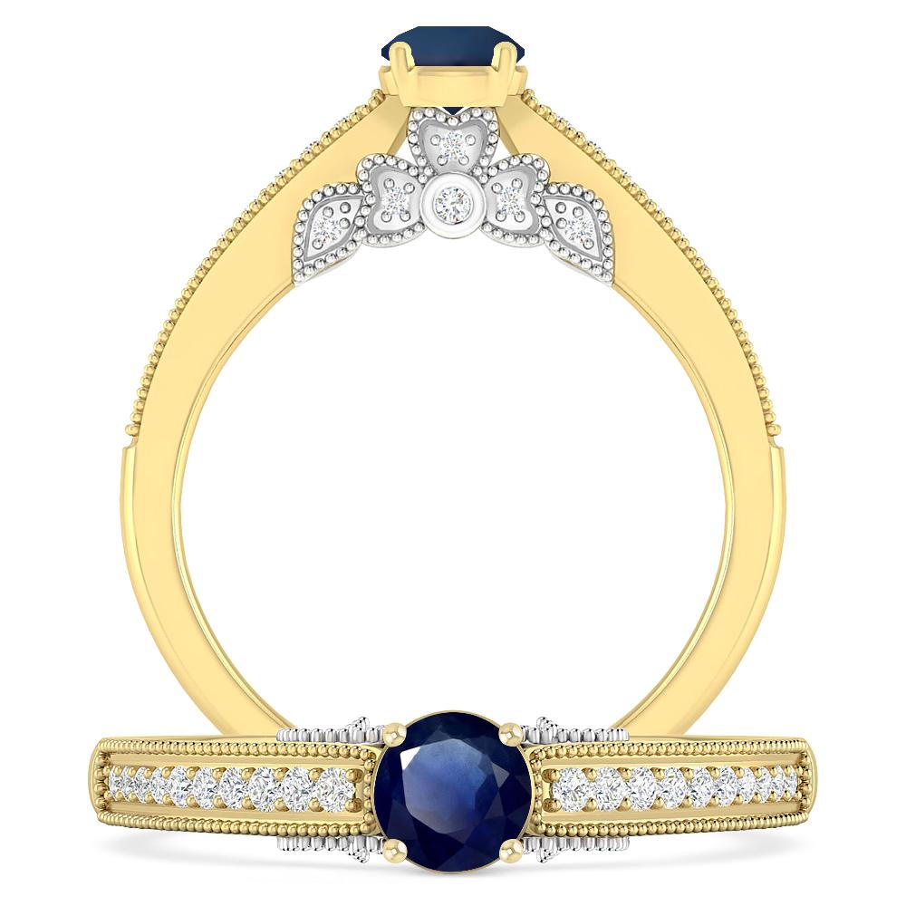 Yellow Gold - Sapphire