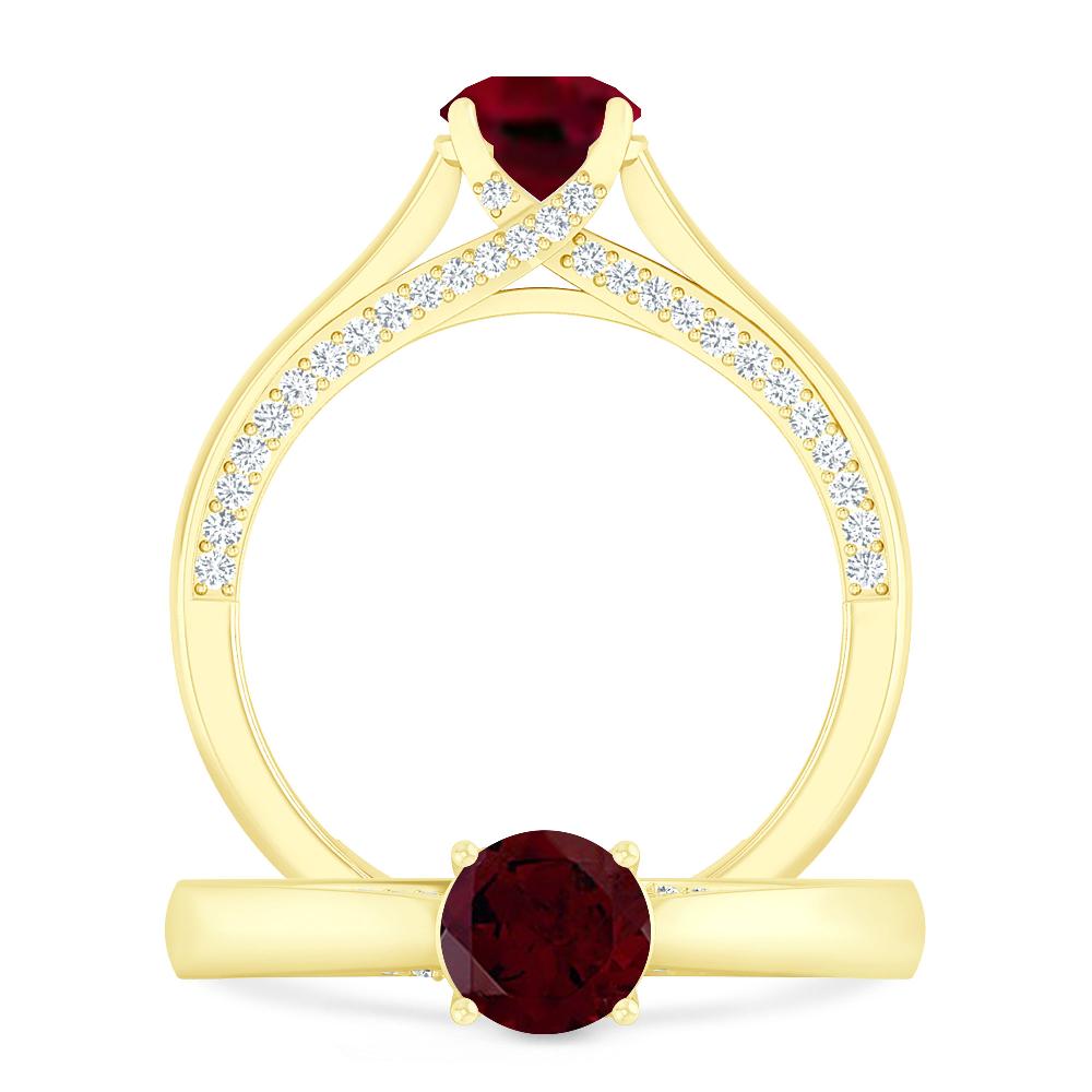 Yellow Gold - Garnet