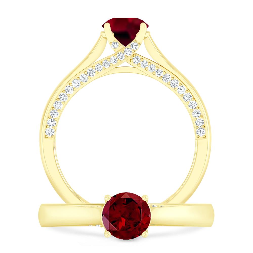 Yellow Gold - Garnet