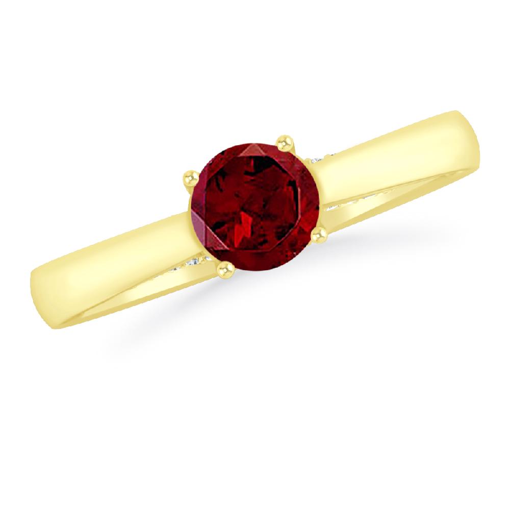 Yellow Gold - Garnet
