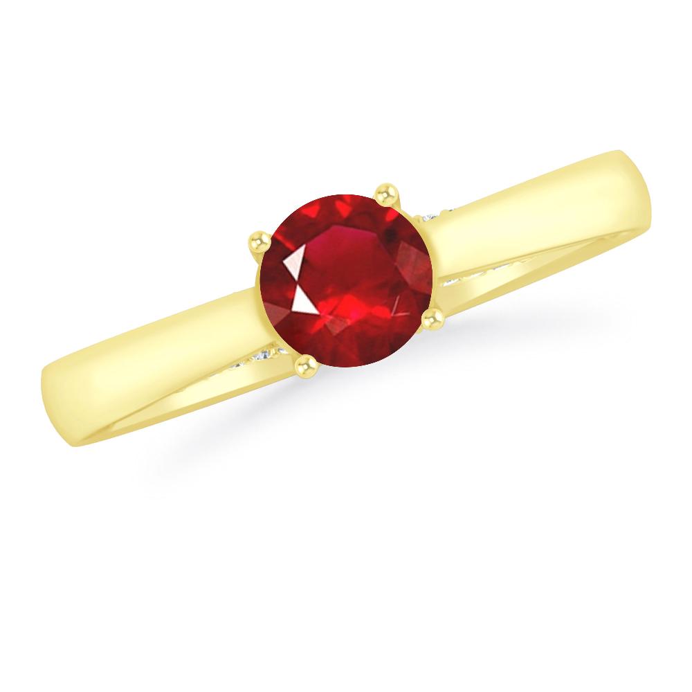 Yellow Gold - Ruby