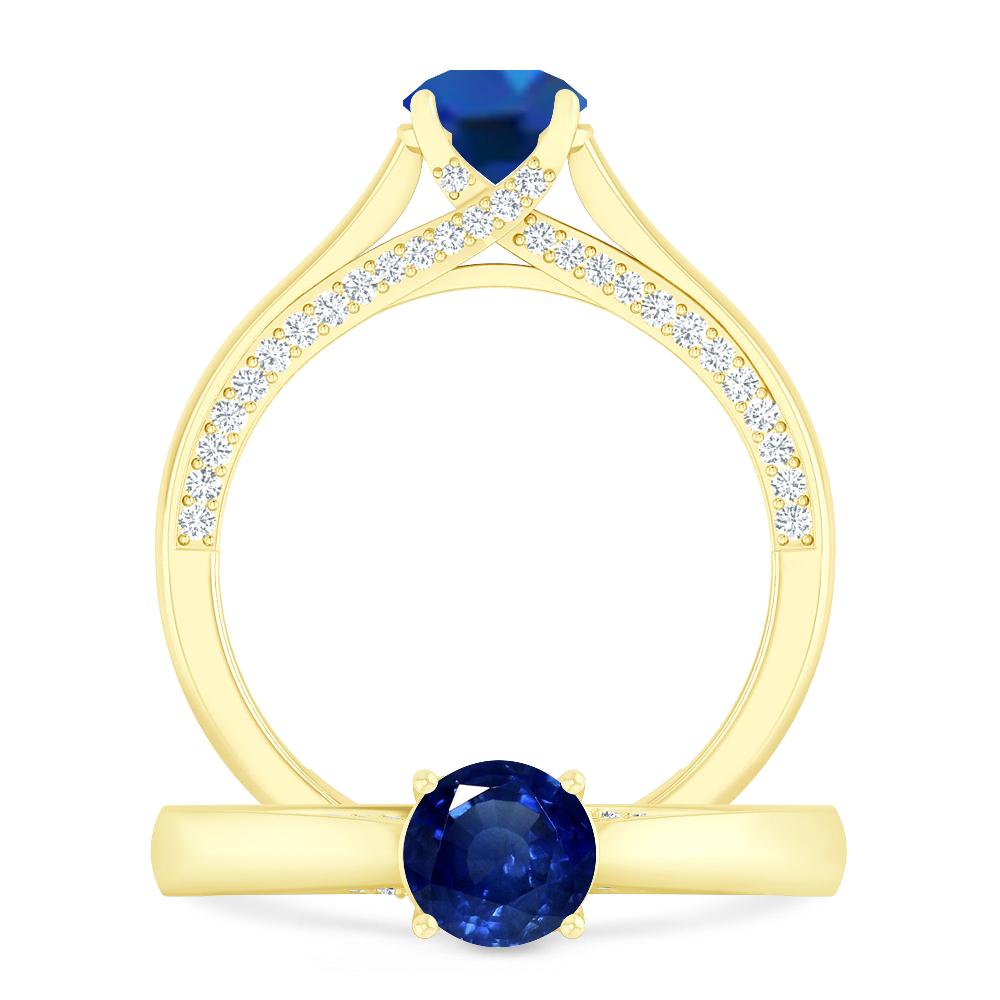 Yellow Gold - Sapphire