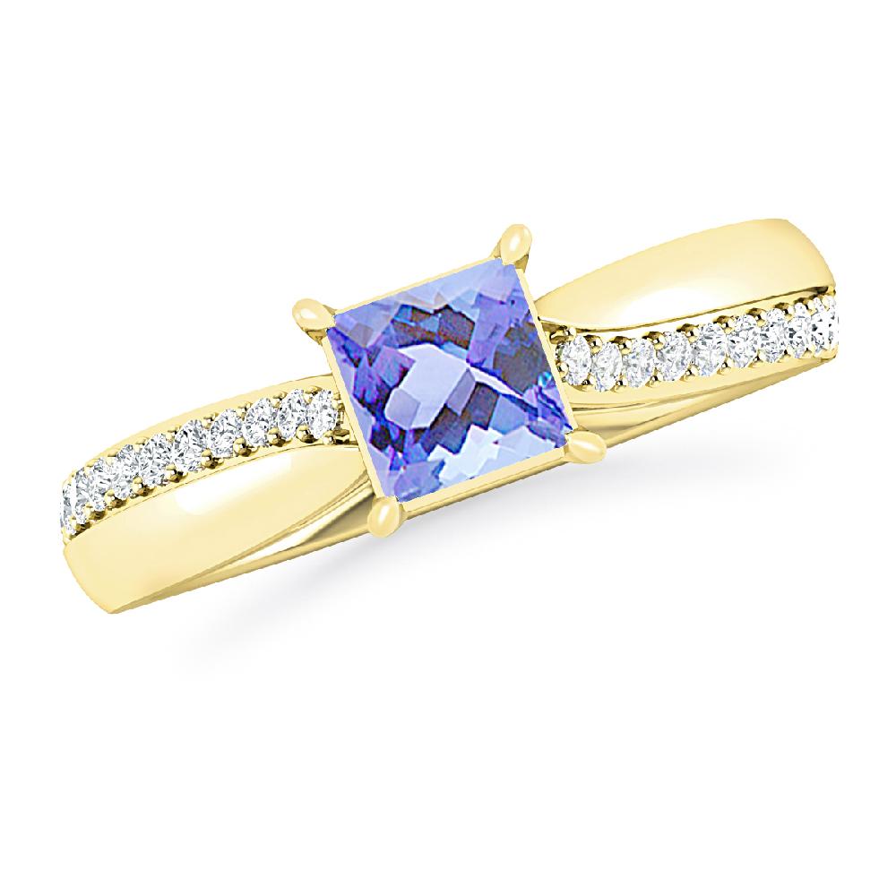 Yellow Gold - Tanzanite