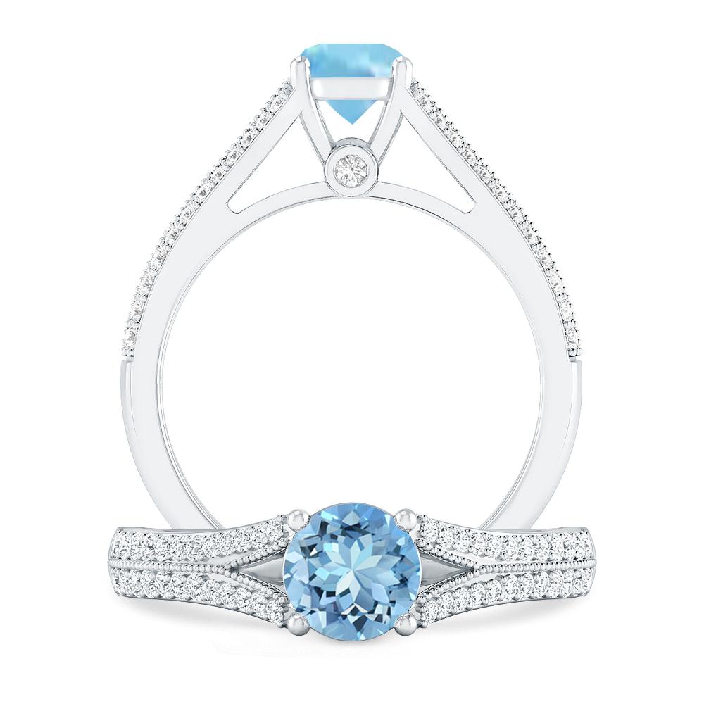 White Gold - Aquamarine