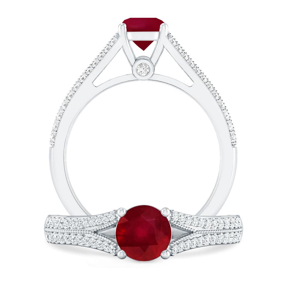 White Gold - Ruby