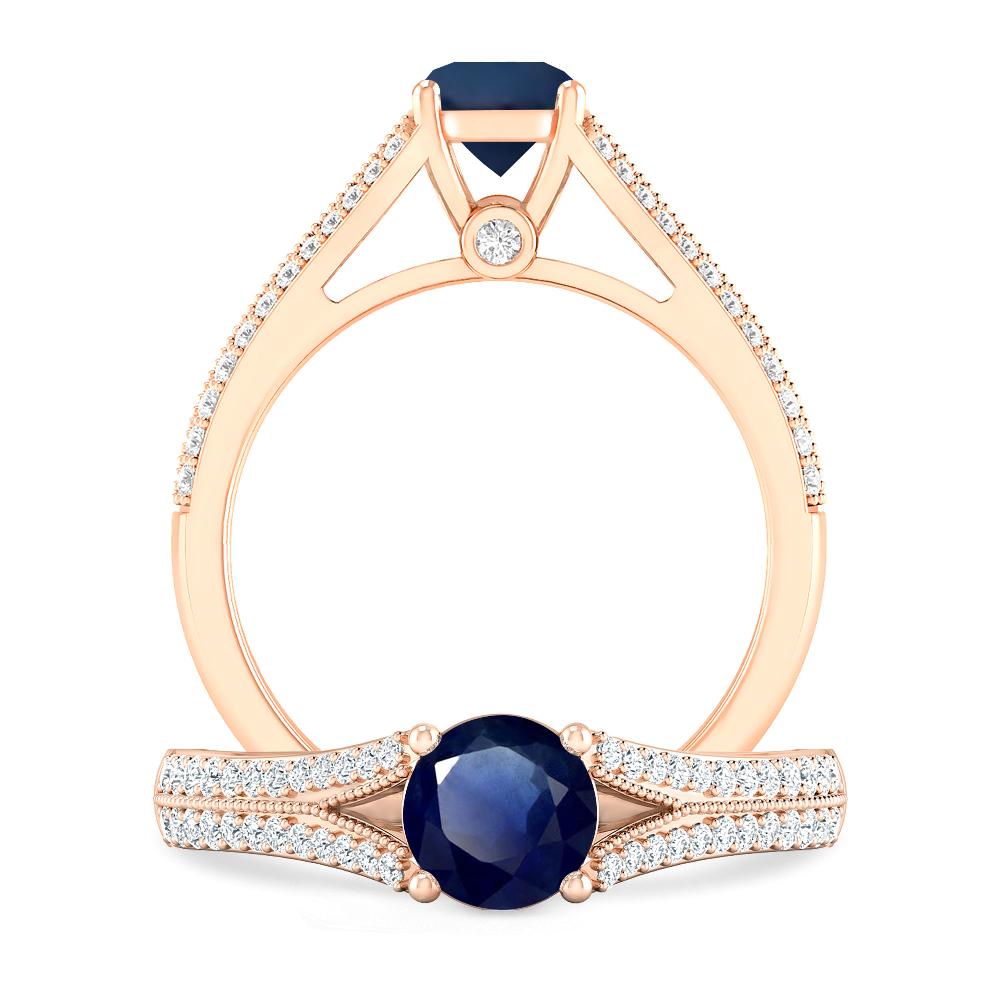Rose Gold - Sapphire